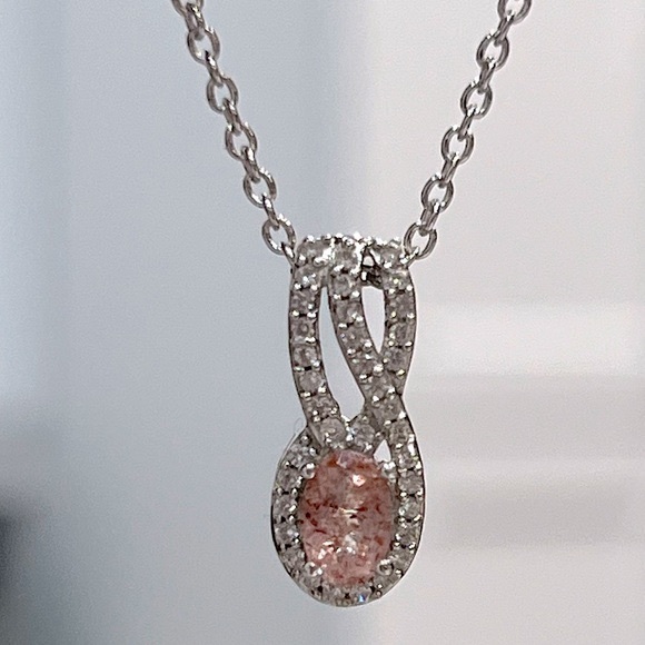 Cherry Tanzurine Zircon Sterling Silver Pendant Necklace - Picture 7 of 12